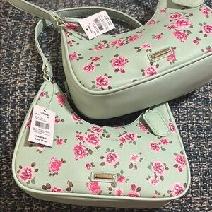 TWO Bags Floral Mint Green
